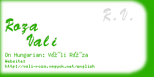 roza vali business card